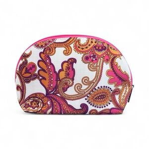 Clinique Vibrant Paisley Cosmetics Bag EUC
